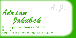 adrian jakubek business card