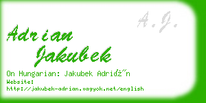 adrian jakubek business card